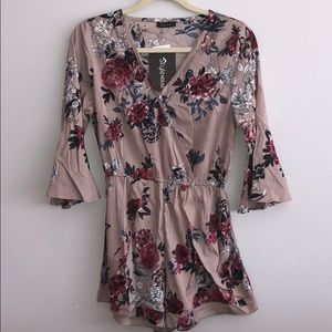 Feminine floral romper